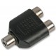 Twin RCA Phono Socket to Mono 3.5mm Jack Socket Combiner / Splitter Adaptor